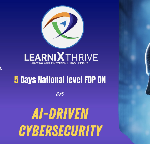 Five Days National Level FDP on AI-Driven Cybersecurity 2026 online Poster